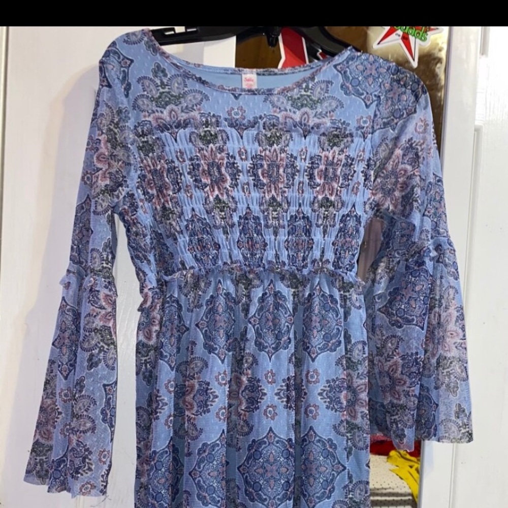 Justice blue dress